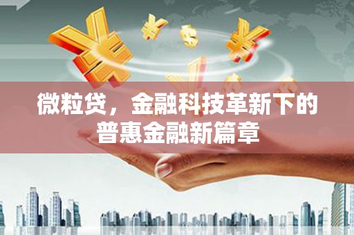 滑县微粒贷，金融科技革新下的普惠金融新篇章