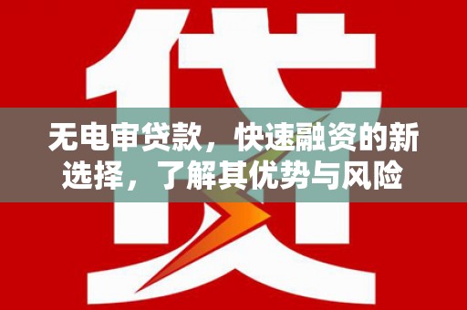 滑县无电审贷款，快速融资的新选择，了解其优势与风险