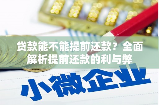 滑县贷款能不能提前还款？全面解析提前还款的利与弊
