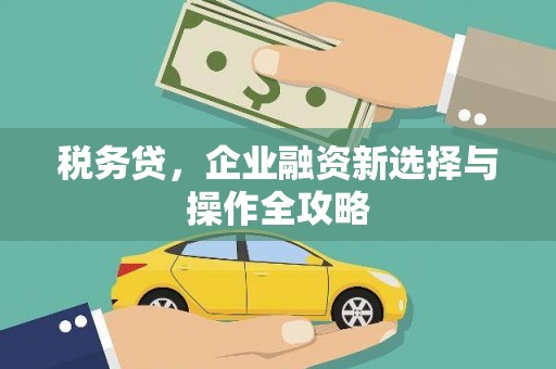 滑县税务贷，企业融资新选择与操作全攻略