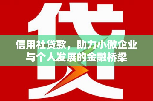 滑县信用社贷款，助力小微企业与个人发展的金融桥梁