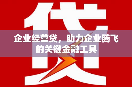 滑县企业经营贷，助力企业腾飞的关键金融工具