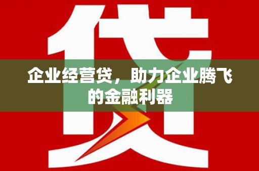 滑县企业经营贷，助力企业腾飞的金融利器