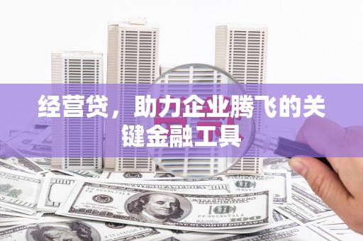 滑县经营贷，助力企业腾飞的关键金融工具