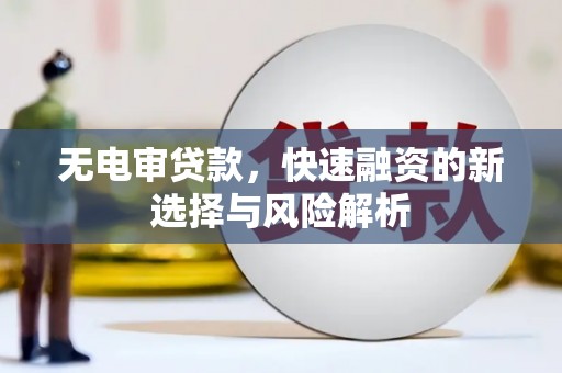 滑县无电审贷款，快速融资的新选择与风险解析