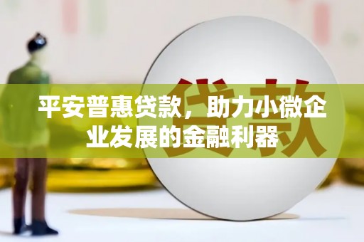 滑县平安普惠贷款，助力小微企业发展的金融利器