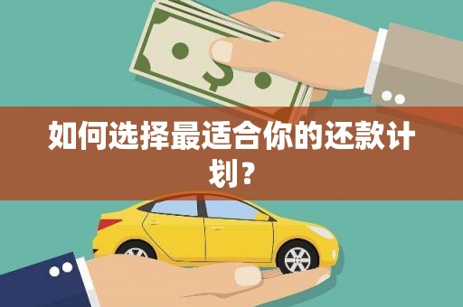 滑县如何选择最适合你的还款计划？