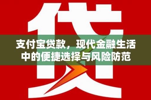 滑县支付宝贷款，现代金融生活中的便捷选择与风险防范