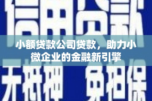 滑县小额贷款公司贷款，助力小微企业的金融新引擎