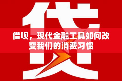 滑县借呗，现代金融工具如何改变我们的消费习惯