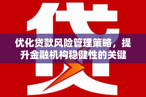 滑县优化贷款风险管理策略，提升金融机构稳健性的关键