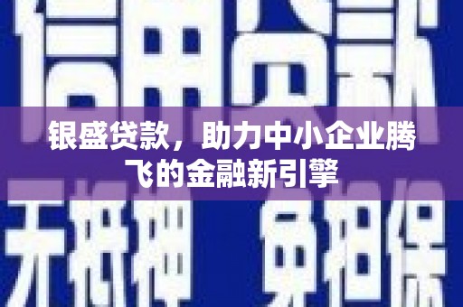 滑县银盛贷款，助力中小企业腾飞的金融新引擎