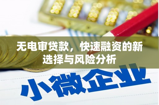 滑县无电审贷款，快速融资的新选择与风险分析