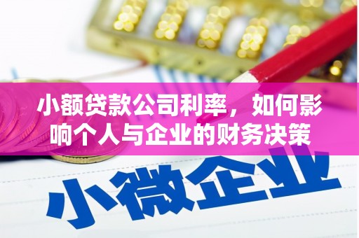 滑县小额贷款公司利率，如何影响个人与企业的财务决策