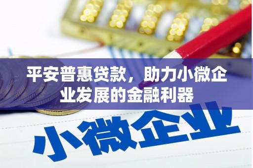 滑县平安普惠贷款，助力小微企业发展的金融利器