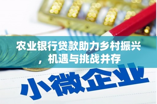 滑县农业银行贷款助力乡村振兴，机遇与挑战并存