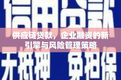 滑县供应链贷款，企业融资的新引擎与风险管理策略