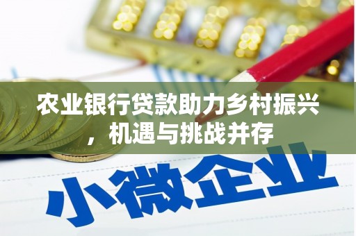 滑县农业银行贷款助力乡村振兴，机遇与挑战并存