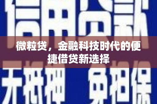 滑县微粒贷，金融科技时代的便捷借贷新选择
