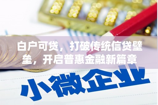 滑县白户可贷，打破传统信贷壁垒，开启普惠金融新篇章